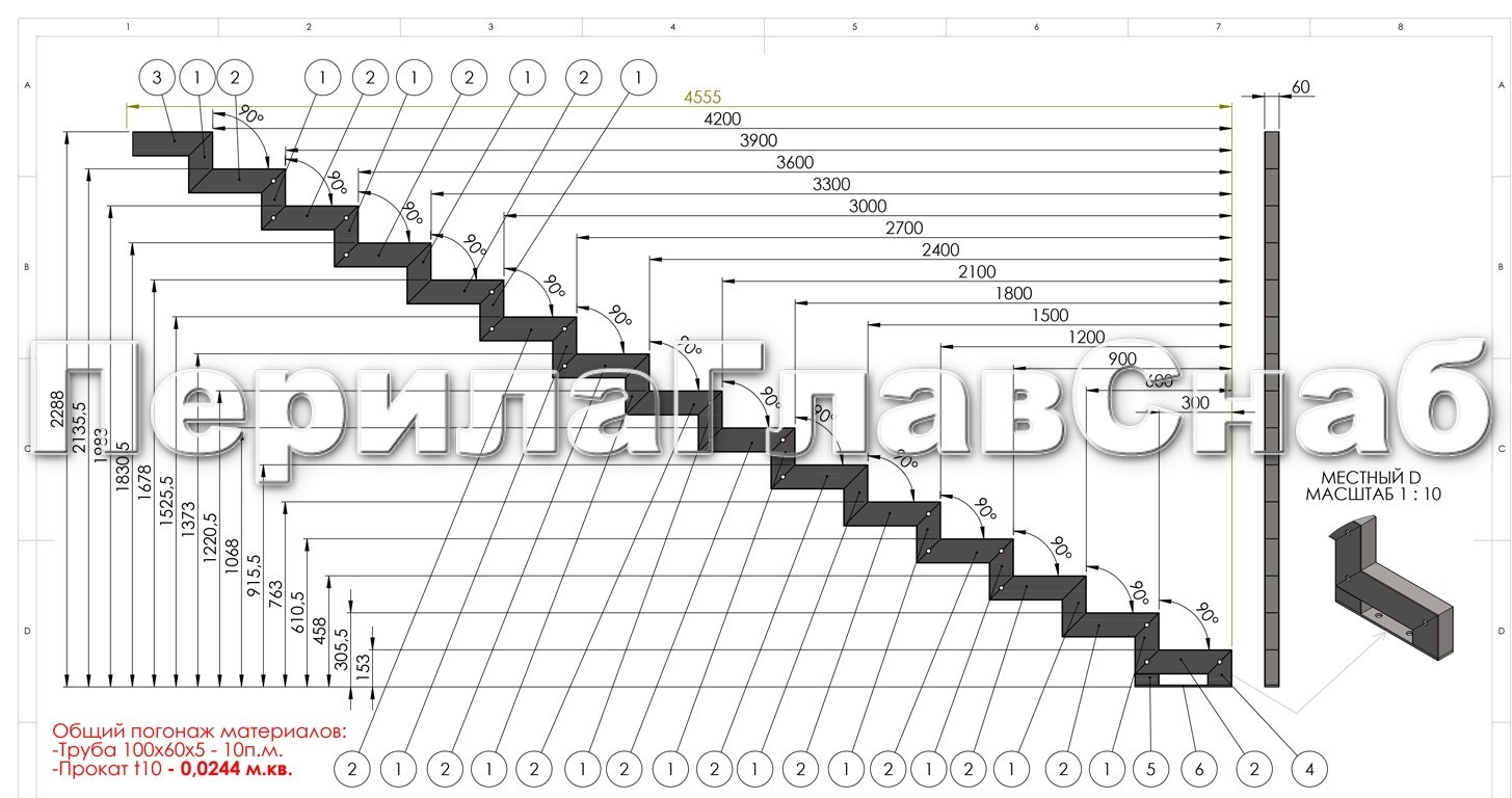 проектирование лестницы