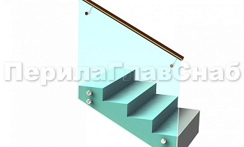 Ограждение с деревянным поручнем на выносе на точечном креплении на лестнице в Красноярске. Готовые проекты ПерилаГлавСнаб Ограждение с деревянным поручнем на выносе на точечном креплении на лестнице в Красноярске. Готовые проекты ПерилаГлавСнаб