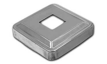 Низ стойки под трубу 20х20 мм, 66х66, высота 16 мм, полированный (AISI 304) k397 купить в Красноярске Низ стойки под трубу 20х20 мм, 66х66, высота 16 мм, полированный (AISI 304) k397 купить в Красноярске