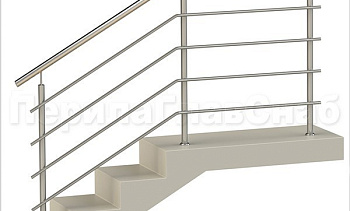 Четыре ригеля на сварке, круглый поручень и круглые стойки для крыльца в Красноярске. Готовые проекты ПерилаГлавСнаб Четыре ригеля на сварке, круглый поручень и круглые стойки для крыльца в Красноярске. Готовые проекты ПерилаГлавСнаб