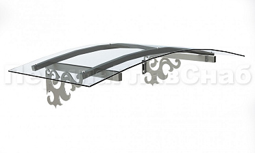 Навес из поликарбоната с узором из листа купить в Красноярске Навес из поликарбоната с узором из листа купить в Красноярске