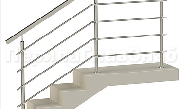 Четыре ригеля на держателях, квадратный поручень и круглые стойки купить в Красноярске Четыре ригеля на держателях, квадратный поручень и круглые стойки купить в Красноярске