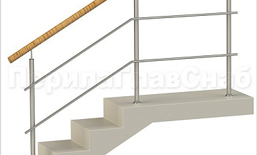 Два ригеля на сварке, круглый пластиковый поручень и круглые стойки купить в Красноярске Два ригеля на сварке, круглый пластиковый поручень и круглые стойки купить в Красноярске