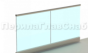 Ограждение с поручнем с пазом в зажимном профиле купить в Красноярске Ограждение с поручнем с пазом в зажимном профиле купить в Красноярске