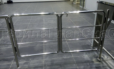 Нержавеющие двустворчатые калитки с горизонтальным заполнением купить в Красноярске Нержавеющие двустворчатые калитки с горизонтальным заполнением купить в Красноярске