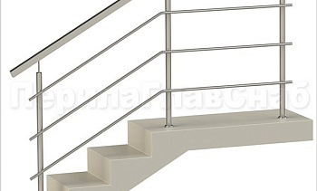 Три ригеля на сварке, квадратный поручень и круглые стойки в Красноярске. Готовые проекты ПерилаГлавСнаб Три ригеля на сварке, квадратный поручень и круглые стойки в Красноярске. Готовые проекты ПерилаГлавСнаб