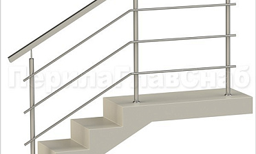 Три ригеля на сварке, квадратный поручень и круглые стойки купить в Красноярске Три ригеля на сварке, квадратный поручень и круглые стойки купить в Красноярске