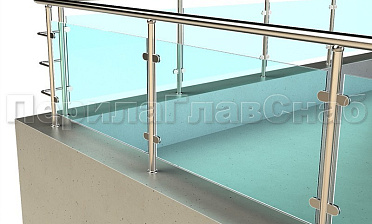 Кровельное ограждение из нержавеющей стали со стеклами купить в Красноярске Кровельное ограждение из нержавеющей стали со стеклами купить в Красноярске