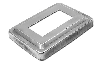 Низ стойки фигурный под трубу 31х61 мм, 105х75х0.4, высота 16 мм, полированный (AISI 304) k377 купить в Красноярске Низ стойки фигурный под трубу 31х61 мм, 105х75х0.4, высота 16 мм, полированный (AISI 304) k377 купить в Красноярске