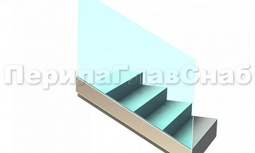 Ограждение без поручня на профиле на лестнице купить в Красноярске Ограждение без поручня на профиле на лестнице купить в Красноярске