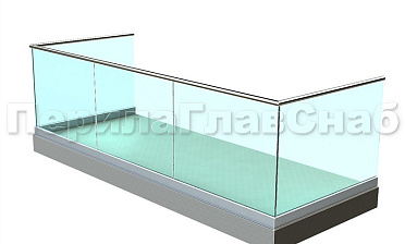 Ограждение на несущем стекле на алюминиевом профиле для балкона купить в Красноярске Ограждение на несущем стекле на алюминиевом профиле для балкона купить в Красноярске