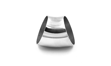 Половинка отвода поручня под сварку для Ø50.8х125/2х1.5, 45°, полированный 400 Grit (AISI 304) k021-45 купить в Красноярске Половинка отвода поручня под сварку для Ø50.8х125/2х1.5, 45°, полированный 400 Grit (AISI 304) k021-45 купить в Красноярске