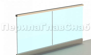 Ограждение с профильным поручнем с пазом в зажимном профиле купить в Красноярске Ограждение с профильным поручнем с пазом в зажимном профиле купить в Красноярске