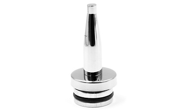 Наконечник палец (солдатик) с системой фиксации из алюминия в стойке Ø38.1х1.5 мм, полированный, нержавеющий (AISI 304) k041-2 купить в Красноярске Наконечник палец (солдатик) с системой фиксации из алюминия в стойке Ø38.1х1.5 мм, полированный, нержавеющий (AISI 304) k041-2 купить в Красноярске