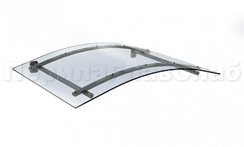 Навес гнутый из поликарбоната- вариант 2 в Красноярске. Готовые проекты ПерилаГлавСнаб