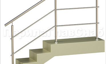 Два ригеля на сварке, круглый поручень и круглые стойки купить в Красноярске Два ригеля на сварке, круглый поручень и круглые стойки купить в Красноярске