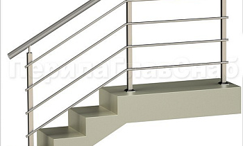 Четыре ригеля на сварке, круглый поручень и квадратные стойки в Красноярске. Готовые проекты ПерилаГлавСнаб Четыре ригеля на сварке, круглый поручень и квадратные стойки в Красноярске. Готовые проекты ПерилаГлавСнаб