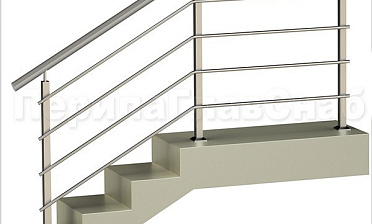 Четыре ригеля на сварке, круглый поручень и квадратные стойки купить в Красноярске Четыре ригеля на сварке, круглый поручень и квадратные стойки купить в Красноярске