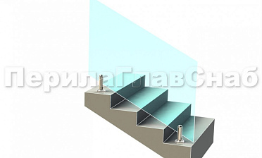 Ограждение без поручня на министойках на лестнице купить в Красноярске Ограждение без поручня на министойках на лестнице купить в Красноярске