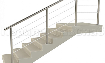 Заполнение из 4х тросиков (тросик в оболочке) для крыльца в Красноярске. Готовые проекты ПерилаГлавСнаб Заполнение из 4х тросиков (тросик в оболочке) для крыльца в Красноярске. Готовые проекты ПерилаГлавСнаб