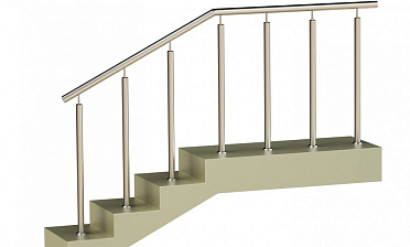 Ограждения со стойками в каждую ступень без ригелей купить в Красноярске Ограждения со стойками в каждую ступень без ригелей купить в Красноярске