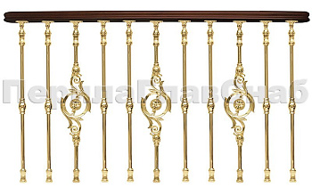 Латунные перила для лестниц серии – Деметра L05 в Красноярске. Готовые проекты ПерилаГлавСнаб Латунные перила для лестниц серии – Деметра L05 в Красноярске. Готовые проекты ПерилаГлавСнаб