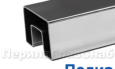 Труба 40х60, с пазом 24х24, полированная, AISI 304 k824-3 купить в Красноярске Труба 40х60, с пазом 24х24, полированная, AISI 304 k824-3 купить в Красноярске