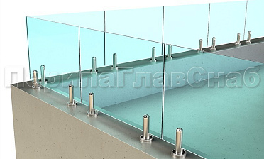 Ограждение для кровли на несущем стекле и министойках купить в Красноярске Ограждение для кровли на несущем стекле и министойках купить в Красноярске