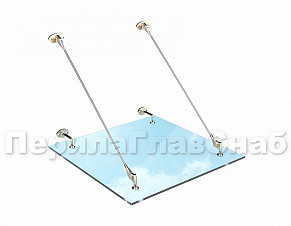 Готовые цельностеклянные козырьки купить в Красноярске