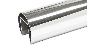 Труба Ø42.4 мм, с пазом 24х24, тройная полировка 800GRIT, (AISI 201) k820 купить в Красноярске Труба Ø42.4 мм, с пазом 24х24, тройная полировка 800GRIT, (AISI 201) k820 купить в Красноярске