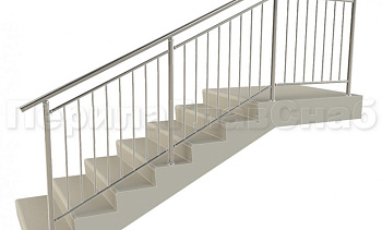 Нержавеющие ограждения для школ и детских садов с вертикальным заполнением “Частокол” - вариант №1 для крыльца в Красноярске. Готовые проекты ПерилаГлавСнаб Нержавеющие ограждения для школ и детских садов с вертикальным заполнением “Частокол” - вариант №1 для крыльца в Красноярске. Готовые проекты ПерилаГлавСнаб