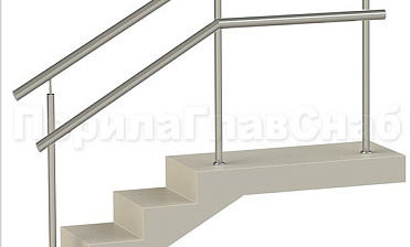 Нержавеющие ограждения с детским поручнем без ригелей купить в Красноярске Нержавеющие ограждения с детским поручнем без ригелей купить в Красноярске