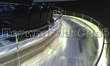 Ограждение со светильниками, встроенными в поручень купить в Красноярске Ограждение со светильниками, встроенными в поручень купить в Красноярске