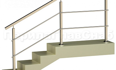 Два ригеля на сварке, квадратные поручень и стойки купить в Красноярске Два ригеля на сварке, квадратные поручень и стойки купить в Красноярске