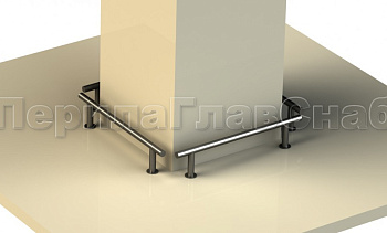 Защитный отбойник для автомобилей из черного металла в Красноярске. Готовые проекты ПерилаГлавСнаб