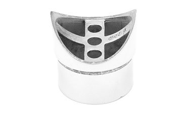 Наконечник седловина прямая 90° на стойку Ø50.8 мм, под поручень Ø50.8 мм, литая, полированная, AISI 304, k559 купить в Красноярске Наконечник седловина прямая 90° на стойку Ø50.8 мм, под поручень Ø50.8 мм, литая, полированная, AISI 304, k559 купить в Красноярске