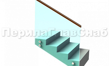 Ограждение с квадратным деревянным поручнем на точечном креплении на лестнице в Красноярске. Готовые проекты ПерилаГлавСнаб Ограждение с квадратным деревянным поручнем на точечном креплении на лестнице в Красноярске. Готовые проекты ПерилаГлавСнаб