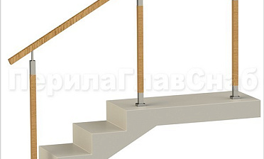 Нержавеющие ограждения без ригелей с квадратным деревянным поручнем и стойками с деревянными вставками купить в Красноярске Нержавеющие ограждения без ригелей с квадратным деревянным поручнем и стойками с деревянными вставками купить в Красноярске