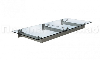 Стеклянный козырек на прямом каркасе в Красноярске. Готовые проекты ПерилаГлавСнаб