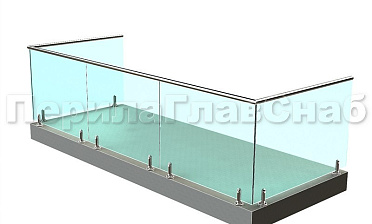 Балконные ограждения из стекла на министойках купить в Красноярске Балконные ограждения из стекла на министойках купить в Красноярске