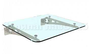 Стеклянный козырек на консоли из листа - вариант 2 в Красноярске. Готовые проекты ПерилаГлавСнаб