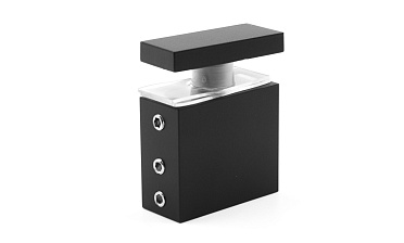 Соединитель труба-стекло для прямоугольного трека, нержавеющая сталь AISI 304, черная t462 BL купить в Красноярске