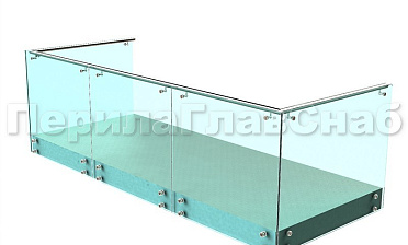 Ограждения на несущем стекле с торцевым креплением для балкона купить в Красноярске Ограждения на несущем стекле с торцевым креплением для балкона купить в Красноярске