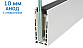 Комплект профиля зажимного  для стекла 10 мм, с отверстиями,  АНОД, алюминий,  k601-2-10