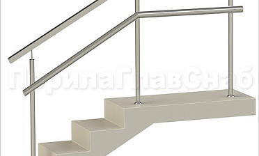 Ограждения с квадратным поручнем и дополнительным поручнем без ригелей купить в Красноярске Ограждения с квадратным поручнем и дополнительным поручнем без ригелей купить в Красноярске