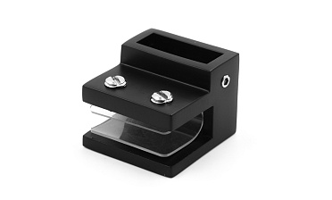 Коннектор торцевой труба-стекло 30х10 мм, нержавеющая сталь AISI 304, черная t467 BL купить в Красноярске