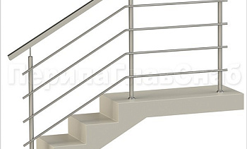 Четыре ригеля на сварке, квадратный поручень и круглые стойки в Красноярске. Готовые проекты ПерилаГлавСнаб Четыре ригеля на сварке, квадратный поручень и круглые стойки в Красноярске. Готовые проекты ПерилаГлавСнаб