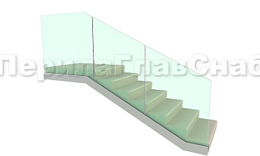 Цельностеклянное ограждение на зажимном алюминиевом профиле для крыльца купить в Красноярске Цельностеклянное ограждение на зажимном алюминиевом профиле для крыльца купить в Красноярске