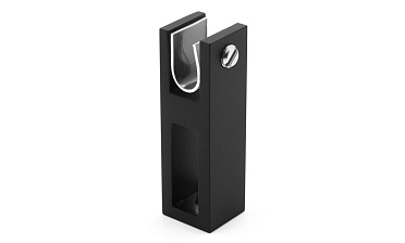 Соединитель труба-стекло для трека 30х10 мм, нержавеющая сталь AISI 304, черная t461 BL купить в Красноярске