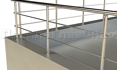 Ограждение на кровлю с ригельным заполнением купить в Красноярске Ограждение на кровлю с ригельным заполнением купить в Красноярске